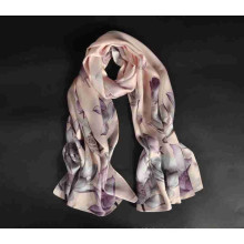 Новое прибытие оптовая цифровая печать женщин саржевые шелковый шарф